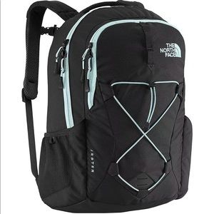 North Face Jester Black Backpack (w/ side pockets)